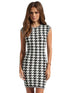 Houndstooth Print Mini Vintage Dress